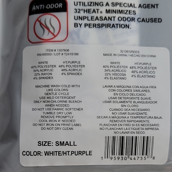 NEW 32 Degrees Heat Based Layer Women's Long Sleeve Scoop Neck 2 Pack S - Picture 3 of 4